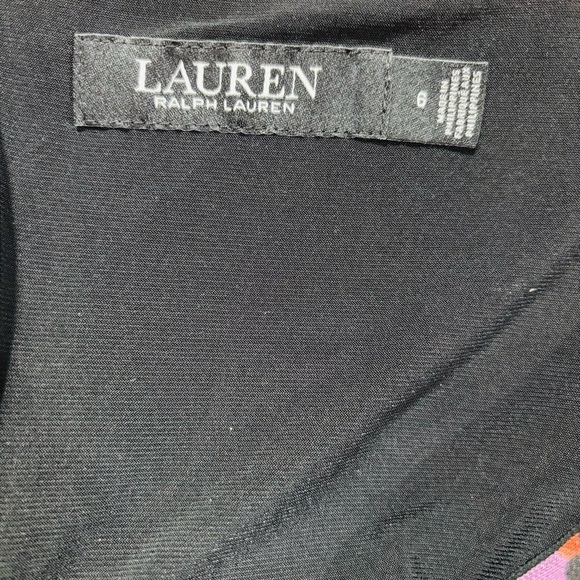 Ralph Lauren Purple and Pink Sleeveless V-Neck Midi Dress - Picture 4 of 5